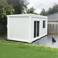 Installation rapide, maison en conteneur en acier préfabriquée de 20 pieds, 2 chambres, 1 salle de bain, maison modulaire mobile moderne pour hôtel, école