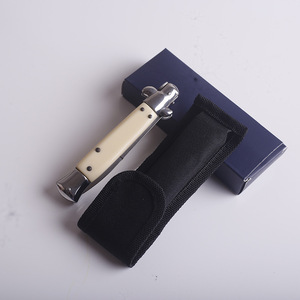 סכין טקטית מתקפלת להגנה עצמית של המאפיה האיטלקית, מתכתית, ניידת לשימוש חיצוני, קשיות גבוהה, עם נדן דרקון בוץ. - Product Image 5