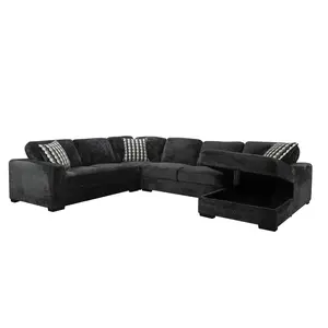 Роскошный секционный диван с подушкой, Европейский стиль, простой классический 2P + Угловой + 2PA + шезлонг, диван для гостиной и офиса