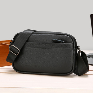 Sac à bandoulière réglable en cuir PVC de haute qualité, style vintage, pour homme, design tendance - Product Image 4