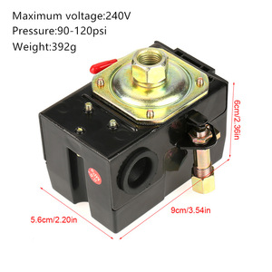 Interruptor de Presión para Compresor de Aire, 90-120 Psi, G1/2, SPST, Eléctrico - Product Image 1