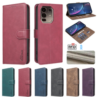 Étui portefeuille magnétique couleur unie anti-RFID pour Infinix Note 50 Pro Plus 4G Note 40 Pro+ 5G, coque en cuir à rabat