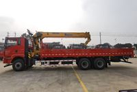 Grue montée sur camion Shacman Delong 6x4, moteur Weichai 270HP, 14 tonnes, série G, flèche à 5 sections, double rotation, grue sur camion, stock disponible