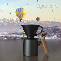 Verseur en céramique noir mat DHPO, résistant à la chaleur, ensembles de thé et de café avec filtre en porcelaine, accessoires de cuisine