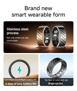 Anillo Inteligente SHR, Monitor de Sueño, Frecuencia Cardíaca, Oxígeno en Sangre, Movimiento, Resistente al Agua IP68 5ATM, para Hombres y Mujeres, Deporte, Aire Libre, Fitness - Product Image 4