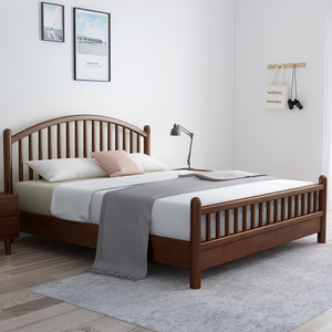 Lit pour enfants en bois massif de style nordique, cadre de lit moderne et minimaliste de 1.2m pour chambre à coucher, conception durable - Product Image 2