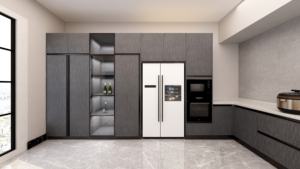BALOM Modern Gray Lacquer Prefab Top Base <b>Kitchen</b> Display Cabinet <b>Kitchen</b> Furniture with Factory Price - Product Image 4