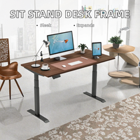 Bureau d'ordinateur de jeu moderne, extensible, convertible, en bois, électrique et réglable pour le bureau à domicile (panneau simple/double en option)
