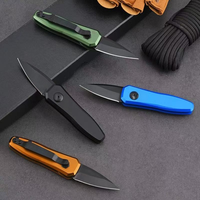 Petit couteau de camping pliant en acier 5CR13 avec manche en aluminium, qualité industrielle OEM, mini porte-clés, logo personnalisé, EDC, pointe tombante