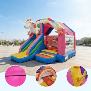 <b>Inflatable</b> Castle Pink Bounce Jumping <b>House</b> PVC <b>Inflatable</b> Bouncing Jumper <b>Inflatable</b> Castle for Kids and Adults - Product Image 3