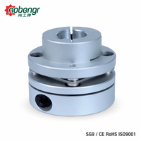 Coupleur à disque unique à couple élevé, moyeu en aluminium, diaphragme en acier 304, fixation par boulons, jeu nul, bidirectionnel, pour servomoteur, vis à billes, encodeur