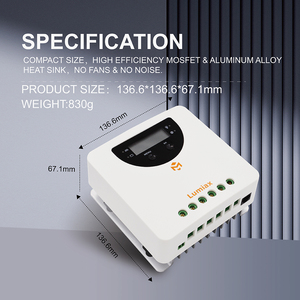 Контроллер заряда солнечных батарей Lumiax <span class=keywords><strong>MPPT</strong></span> 12В 24В <span class=keywords><strong>20</strong></span>А для высокоэффективных солнечных систем - Product Image 3