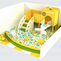 Structure de jeu intérieure commerciale pour enfants, piscine à balles, aire de jeux sur le thème de l'aviation pour centre commercial, FEC, maternelle