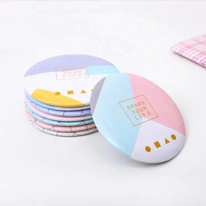 Mini <span class=keywords><strong>Pocket</strong></span> gương mỹ phẩm với khung kim loại vòng hình dạng hình bầu dục nhãn hiệu riêng - Product Image 4