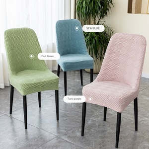 Funda Elástica <span class=keywords><strong>de</strong></span> Poliéster <span class=keywords><strong>para</strong></span> Silla <span class=keywords><strong>de</strong></span> <span class=keywords><strong>Comedor</strong></span>, Media Silla, Antipolvo, Semicircular, Cojín <span class=keywords><strong>para</strong></span> Respaldo <span class=keywords><strong>de</strong></span> Silla - Product Image 3