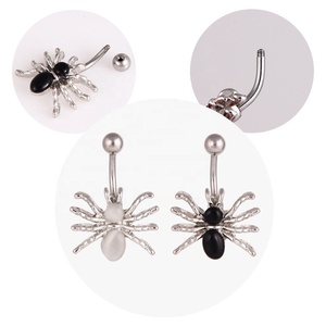 Mode acier chirurgical femmes Piercing bijoux espiègle nombril anneaux araignée nombril ventre anneaux - Product Image 4