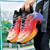 Chaussures de course d'entraînement pour le collège unisexe - Maille respirante + Tige en KPU, baskets légères, toutes tailles