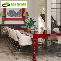 Ensemble table et chaises de salle à manger carrées modernes en bois massif 4 places, durables, pour restaurant d'hôtel cinq étoiles, usage commercial et salles de banquet