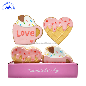 Các loại bánh quy được trang trí theo chủ đề Tình yêu với thiết kế cốc và trái tim, bánh quy Ngày Valentine - Product Image 4