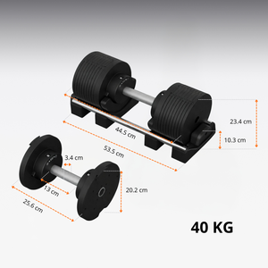<span class=keywords><strong>Manubri</strong></span> in Acciaio Regolabili ad Alta Richiesta sul Mercato 24kg/32kg/40kg - Allenamento di Forza per Palestra Domestica Design Portatile - Product Image 2