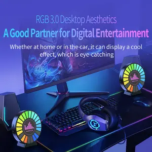 Auto Muziek Ritme Lamp Luchtverfrisser Rgb Led Strip Sound Control Stem Ritme Sfeer Licht 256 Kleuren Optie App Controle