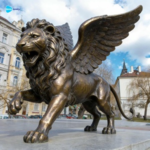 Large Size Black <strong>lion</strong> Bronze <strong>Statue</strong> with wings Life Size Brass <strong>lion</strong> <strong>Statues</strong> for Sale - Product Image 3