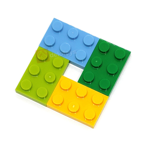 Jouets pour DELO, blocs de construction en plastique, briques, 2x3, 2x3 (NO.3021), 19 couleurs - Product Image 4