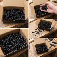 Vis à cloison sèche à tête trompette phosphatée noire, pointe acérée, filetage grossier pour fixation sur montants métalliques