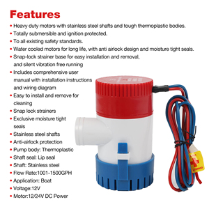 Pompe de cale marine submersible 12V DC avec garantie d'un an, fabriquée dans le Jiangsu - Product Image 5