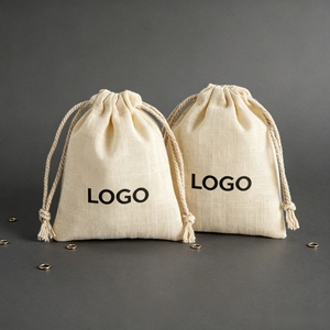 Bolsas de Almacenamiento con Cordón de Lino y Algodón Ecológico para Joyería y Antigüedades, Logotipo Personalizado, Venta al Por Mayor, Suministro Directo de Fábrica - Product Image 1