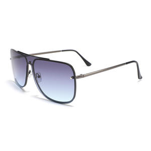 Gafas de sol de montura grande para hombre, al por mayor, de metal, con lentes de PC UV400, para conducir, viajar, protección solar, moda, Wenzhou 3703 - Product Image 2