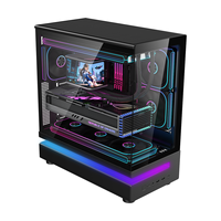 AntarcChill 2026 New Design Gaming ATX PC Case Desktop Fish Tank Computer Gabinet Tempered Glass ARGB LED Strips PC Case