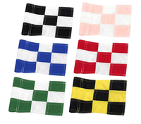 Accessoires de golf avec logo personnalisé, équipement de golf pour parcours de golf, drapeau de golf durable pour l'extérieur, drapeaux de golf en nylon à carreaux avec logo personnalisé