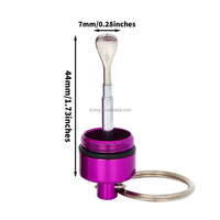 Mini boîte en acier inoxydable et ABS, écologique, 10 ml, étanche, porte-clés, conteneur compact, portable, étui de rangement alimentaire de voyage avec cuillère