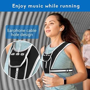 Wholesale Sports Customized Men Phone Holder Unisex Safety Vest Backpack Reflective <b>Running</b> Vest with Bottle Holder - Product Image 6