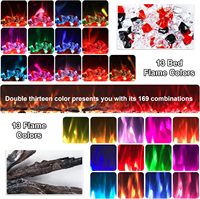 Cheminée électrique encastrée et murale Kalsubo de 60 pouces pour intérieur. Il possède une télécommande, des flammes de 13 couleurs, des bûches et des cristaux.