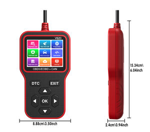 Máy quét OBDII tự động 12V, dụng cụ chẩn đoán động cơ V620 để phân tích xe hơi, kiểm tra điện áp, máy quét mã lỗi điện tử bằng tiếng Anh - Product Image 6