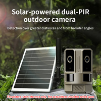 Caméra solaire Goobsafe H71 Ubox 4G à double objectif, 4MP, sans zone aveugle, caméra de chasse avec vision nocturne PIR 4G