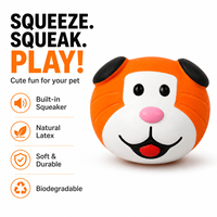 Jouet à mâcher pour chien en latex naturel écologique, jouet à mâcher qui couine pour la dentition, jouet pour animaux de compagnie pour le nettoyage dentaire