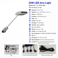 Lampu Pameran 25w Sudut Sinar 120 Derajat Lampu Lengan Pameran 2400LM LED Pencahayaan Stan Pameran Bersertifikasi CE RCM Lampu Display Pameran