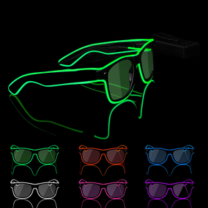 Gafas LED de Neón al por Mayor, Gafas Cuadradas con Cable EL Luminoso para Fiestas y Eventos Nocturnos - Product Image 2