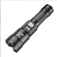 Lampe torche LED à zoom haute puissance avec plus de 1000 lumens, IP55, pour patrouille extérieure et autodéfense, recharge USB, corps en alliage d'aluminium