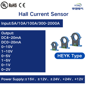 Yucheng HEYK AC <span class=keywords><strong>DC</strong></span> 30A-200A/4-20mA 10V 5V Hall Etkisi Akım Trafosu Bölünmüş Çekirdekli Verici RS-485 %0,5 Doğruluk - Product Image 2