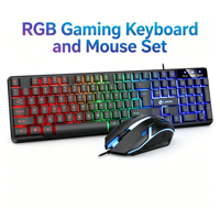 Clavier et souris de jeu filaires USB GTX350 à 104 touches, rétroéclairage RVB, sensation mécanique, 1000 DPI, vente en gros OEM ODM, directement de l'usine