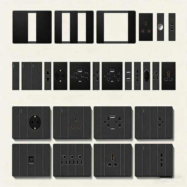 118 Type New Full Screen Large Panel Phosphor Bronze PC Flame Retardant Protection Household US Standard Thai Wall Switch