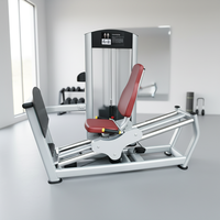 Machine à presse pour les jambes réglable pour salle de sport commerciale, mini chargeur en acier, machine à jambes assise à charge par broche pour l'entraînement de la poitrine