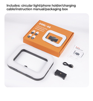 Kit vidéo pour smartphone avec éclairage U-Rig, stabilisateur portable pour téléphone portable avec anneau lumineux 2500K-9000K pour l'enregistrement vidéo