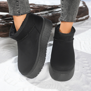<span class=keywords><strong>Botas</strong></span> de Nieve <span class=keywords><strong>para</strong></span> <span class=keywords><strong>Mujer</strong></span>, con Punta Redonda, Estilo Casual de Invierno, Cálidas, Cómodas, con Plataforma Gruesa y Antideslizantes - Product Image 5