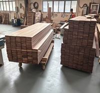 Plancher en bois massif de teck sud-américain Cumaru, revêtement de sol en bois dur pour intérieur et extérieur