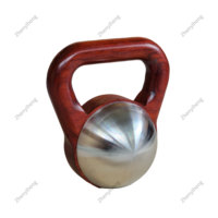 Kettlebell en bois avec corps en métal Équipement de gymnastique à domicile Haltérophilie Compétition Kettlebells
